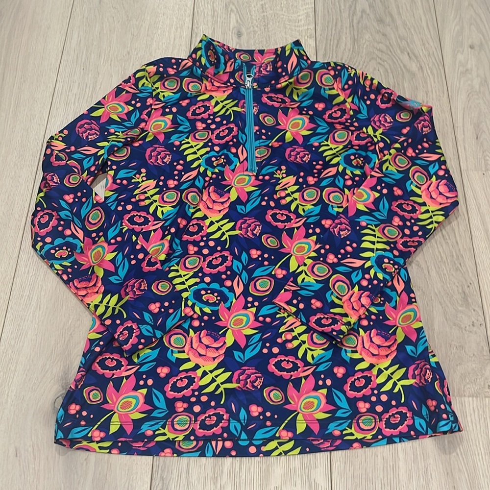 Kids Teen Spyder girls half zip top size  XL 18 . High performance fabric